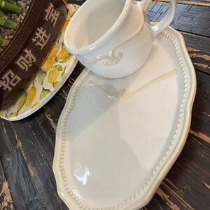 Elegant Cream Ceramic Dinnerware Set princess house